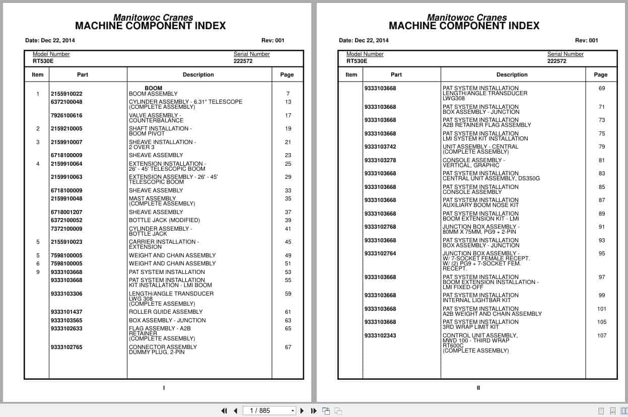 Grove Crane RT530E 222572 Parts Manual 2014 (1)