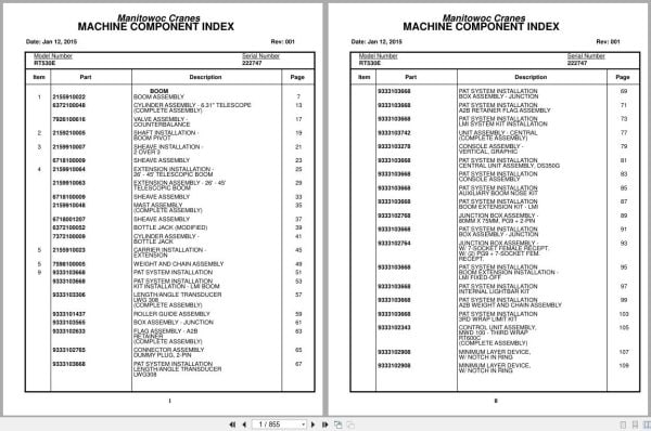 Grove Crane RT530E 222747 Parts Manual 2015 (1)