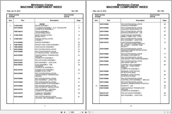 Grove Crane RT530E 222749 Parts Manual 2015 (1)