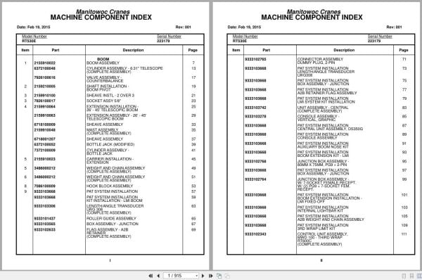 Grove Crane RT530E 223179 Parts Manual 2015 (1)