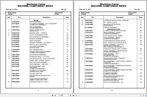 Grove Crane RT530E 223650 Parts Manual 2015 (1)