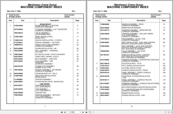 Grove Crane RT530E 224659 Parts Manual 2006 (1)