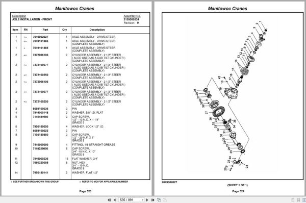 Grove Crane RT530E 224898 Parts Manual 2016 (2)