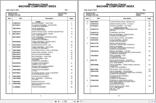 Grove Crane RT530E 228694 Parts Manual 2016 (1)
