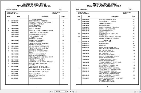Grove Crane RT530E 228947 Parts Manual 2008 (1)