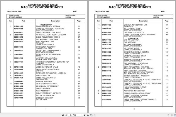 Grove Crane RT535E 226063 Parts Manual 2006 (1)