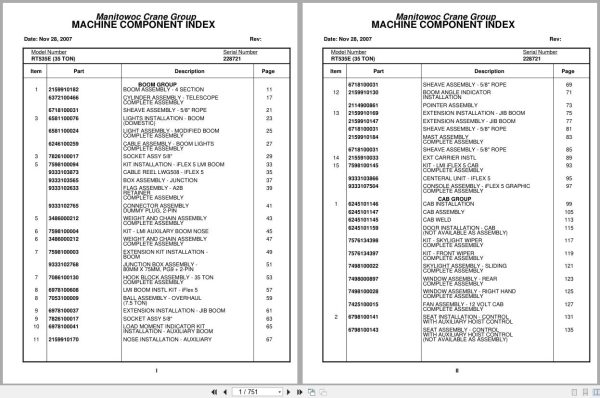 Grove Crane RT535E 228721 Parts Manual 2007 (1)