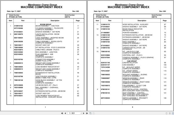Grove Crane RT540E 226716 Parts Manual 2007 (1)