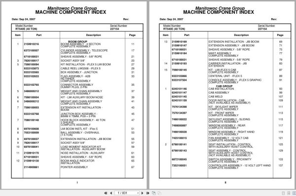 Grove Crane RT540E 227154 Parts Manual 2007 (1)