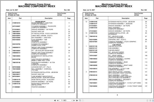 Grove Crane RT540E 227244 Parts Manual 2007 (1)