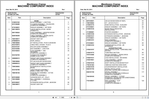 Grove Crane RT540E 227597 Parts Manual 2013 (1)