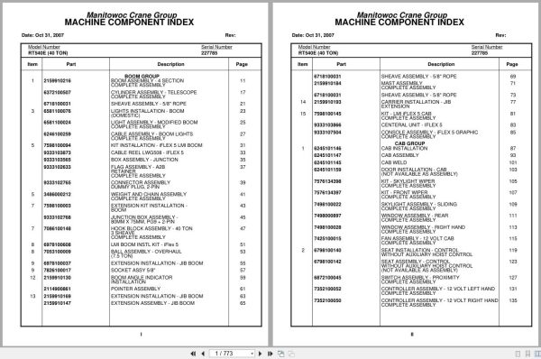 Grove Crane RT540E 227785 Parts Manual 2007 (1)