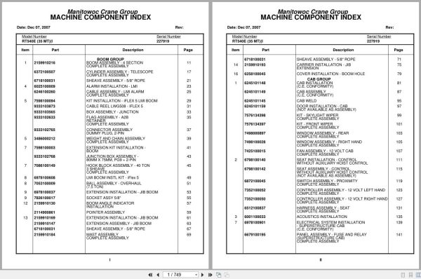 Grove Crane RT540E 227919 Parts Manual 2007 (1)