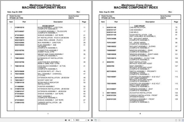 Grove Crane RT540E 228372 Parts Manual 2008 (1)