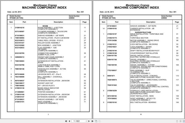 Grove Crane RT540E 228892 Parts Manual 2013 (1)