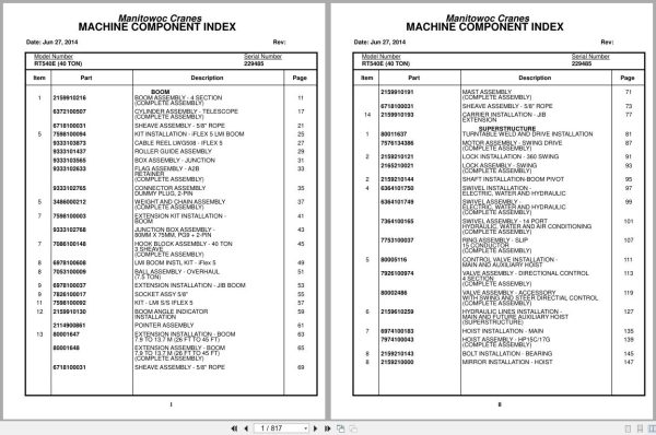 Grove Crane RT540E 229485 Parts Manual 2014 (1)