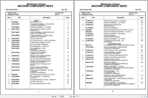Grove Crane RT540E 231171 Parts Manual 2010 (1)
