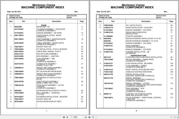 Grove Crane RT540E 232191 Parts Manual 2011 (1)