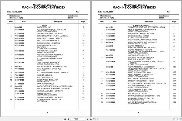 Grove Crane RT540E 232351 Parts Manual 2011 (1)