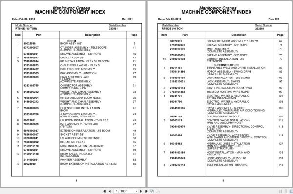Grove Crane RT540E 232581 Parts Manual 2012 (1)