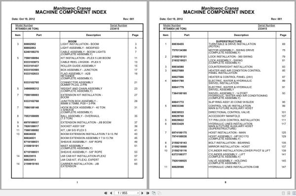 Grove Crane RT540E 233415 Parts Manual 2012 (1)