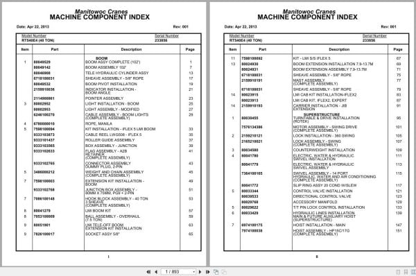 Grove Crane RT540E 233856 Parts Manual 2013 (1)
