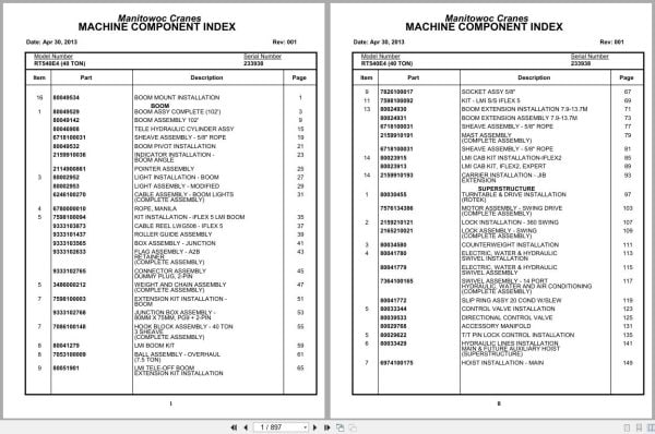 Grove Crane RT540E 233938 Parts Manual 2013 (1)