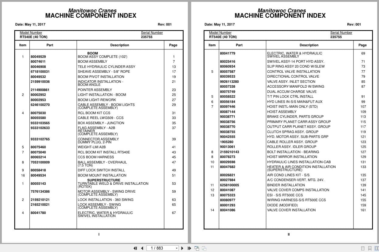 Grove Crane RT540E 235755 Parts Manual 2017 (1)