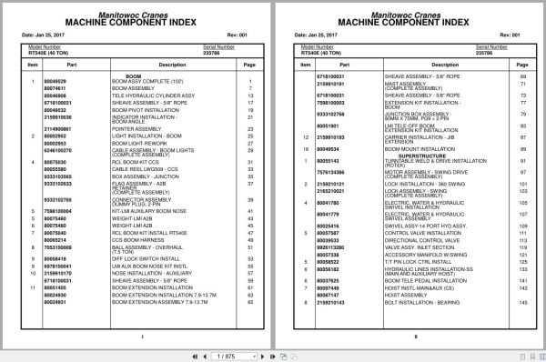Grove Crane RT540E 235786 Parts Manual 2017 (1)