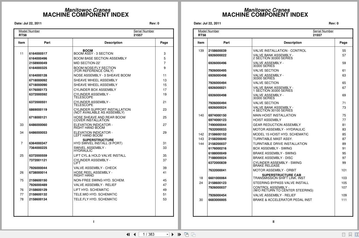 Grove Crane RT58 21557 Parts Manual 2011 (1)