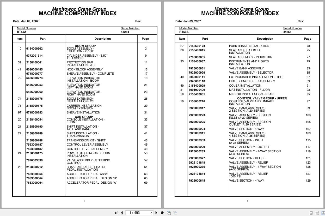Grove Crane RT58A 44254 Parts Manual 2007 (1)
