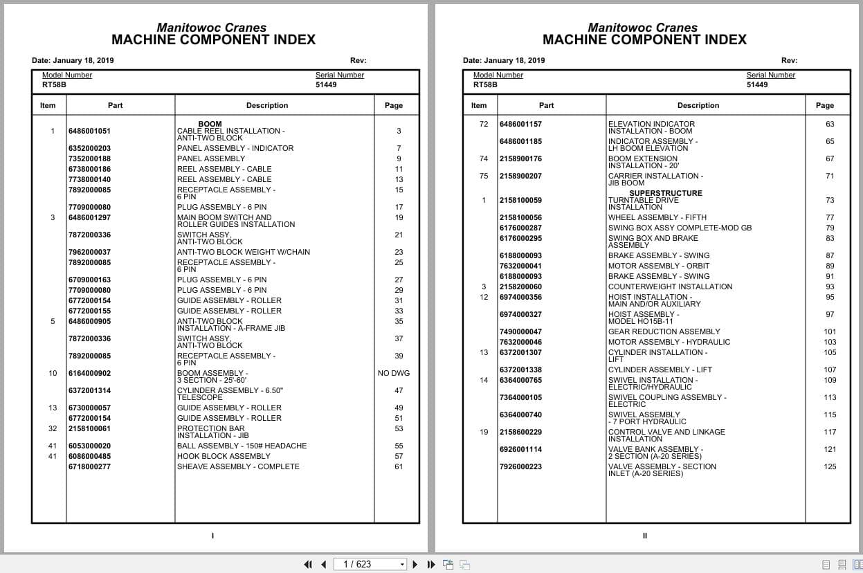 Grove Crane RT58B 51449 Parts Manual 2019 (1)