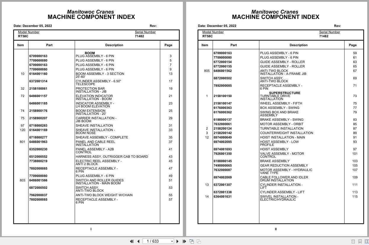 Grove Crane RT58C 71482 Parts Manual 2022 (1)