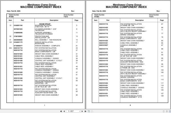 Grove Crane RT58C 71673 Parts Manual 2005 (1)