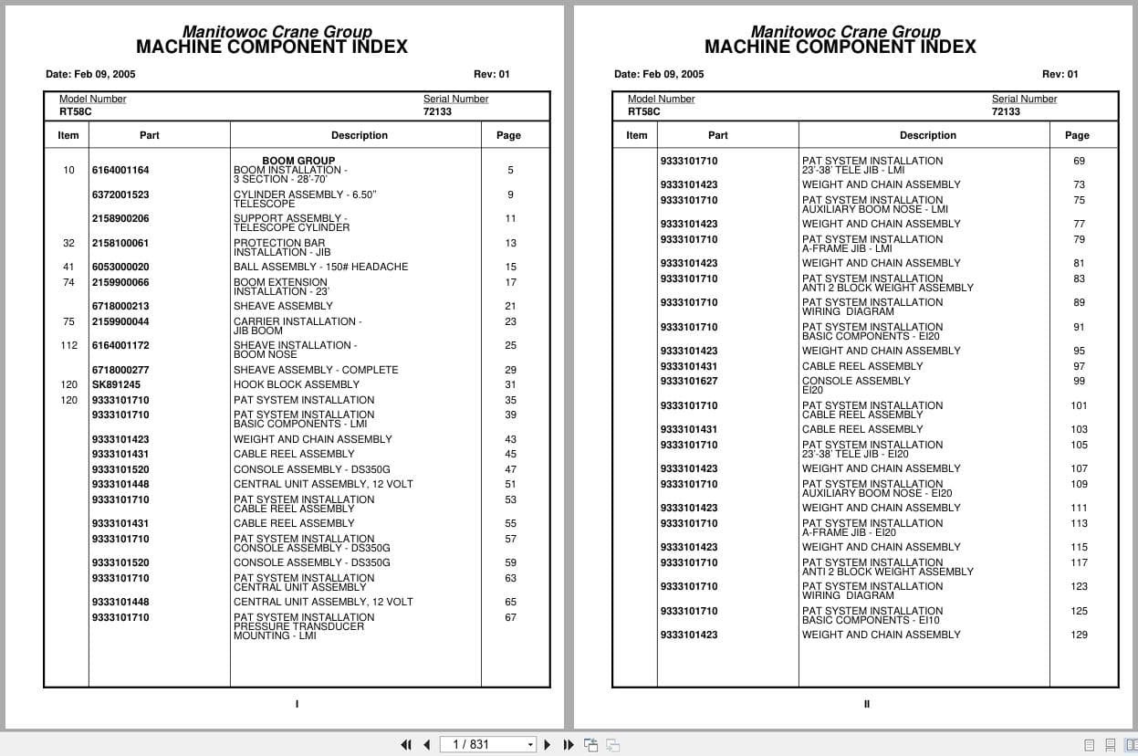 Grove Crane RT58C 72133 Parts Manual 2005 (1)
