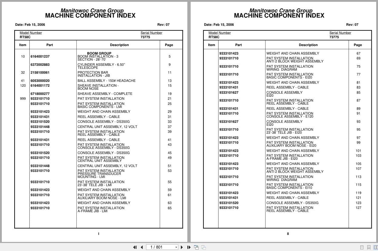 Grove Crane RT58C 73775 Parts Manual 2006 (1)