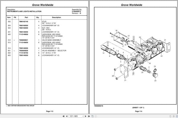 Grove Crane RT58D 72190 Parts Manual 2003 (2)