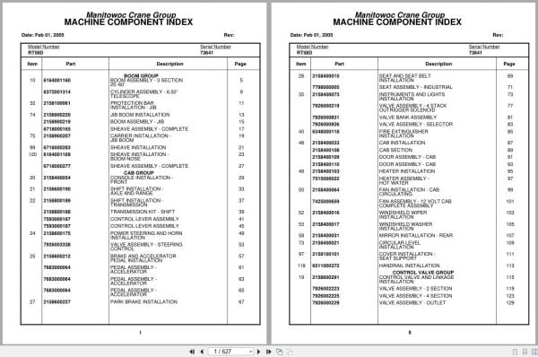 Grove Crane RT58D 73641 Parts Manual 2005 (1)
