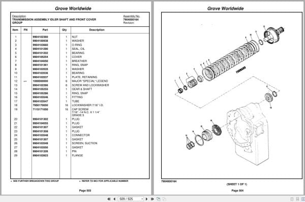 Grove Crane RT58D 77180 Parts Manual 2003 (2)