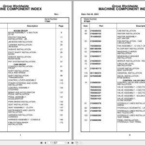 Grove Crane RT58D 77590 Parts Manual 2003 (1)