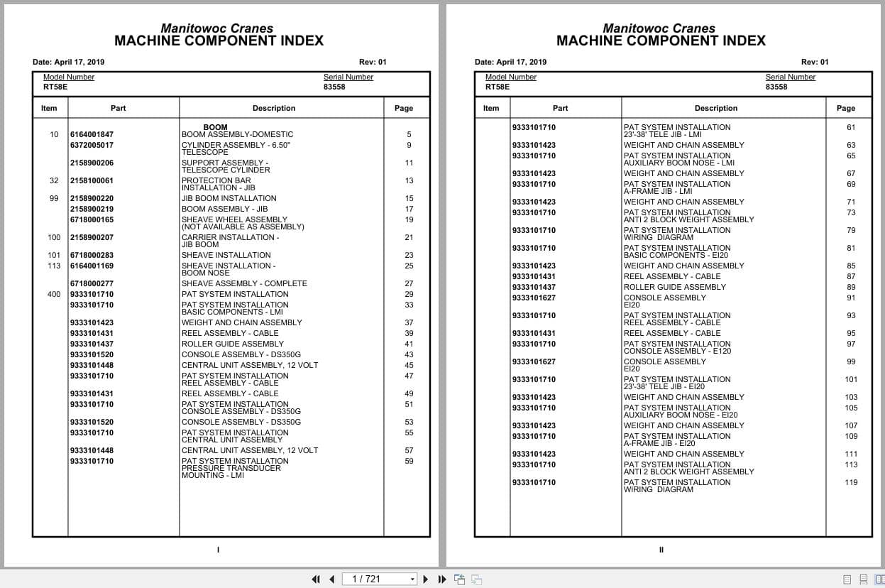 Grove Crane RT58E 83558 Parts Manual 2019 (1)