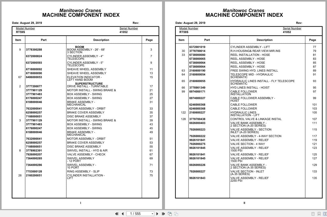 Grove Crane RT59S 41052 Parts Manual 2019 (1)