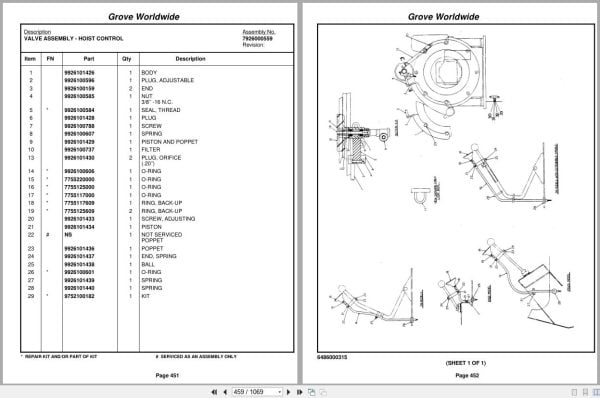 Grove Crane RT60S 38561 Parts Manual 2003 (2)