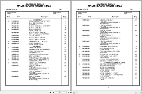 Grove Crane RT630 41796 Parts Manual 2010 (1)