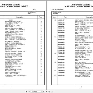 Grove Crane RT630B 69604 Parts Manual 2020 (1)