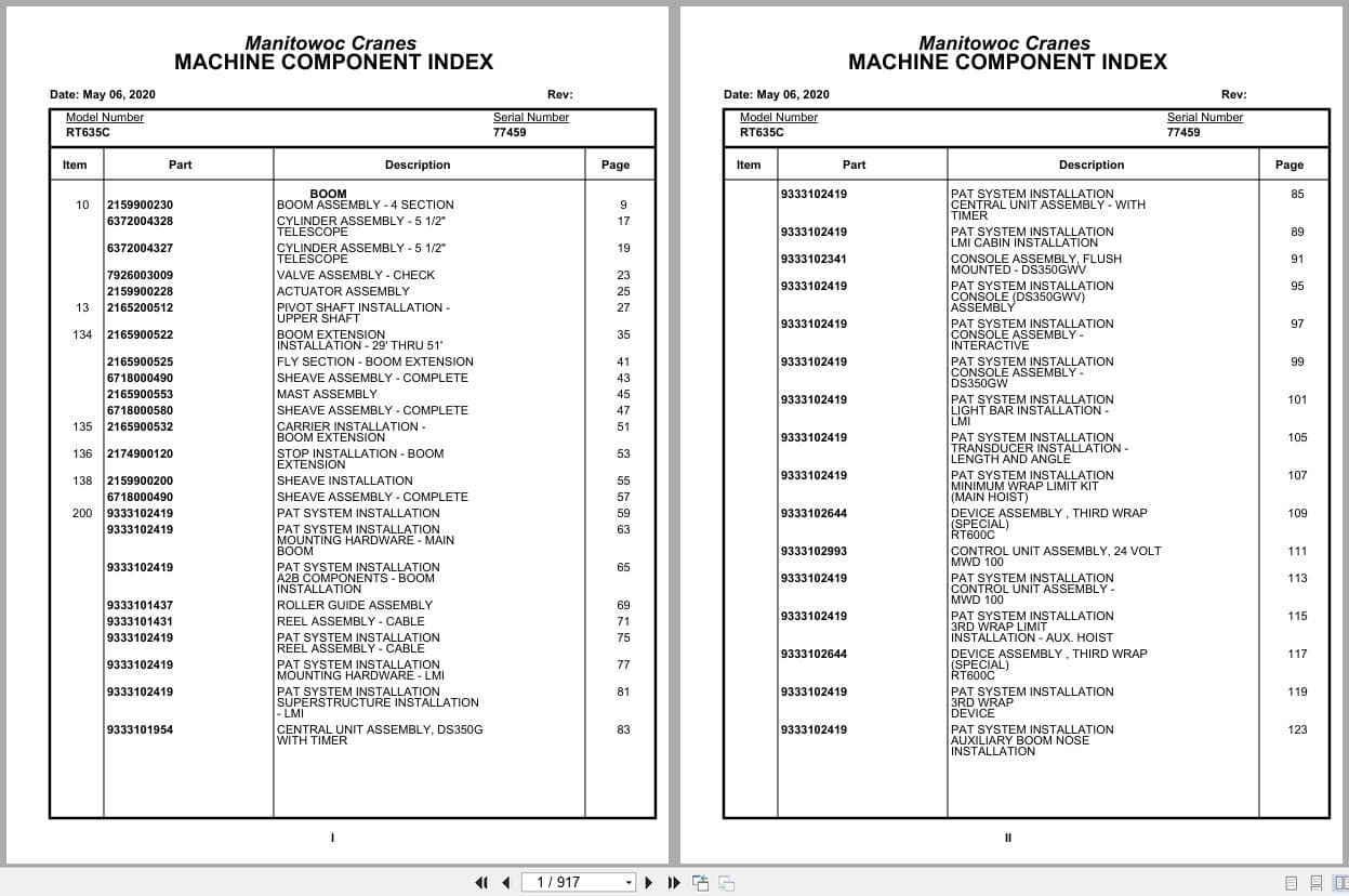 Grove Crane RT635C 77459 Parts Manual 2020 (1)