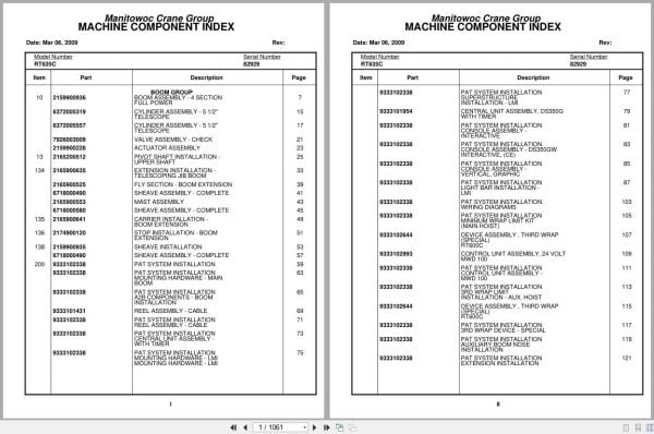 Grove Crane RT635C 82929 Parts Manual 2009 (1)