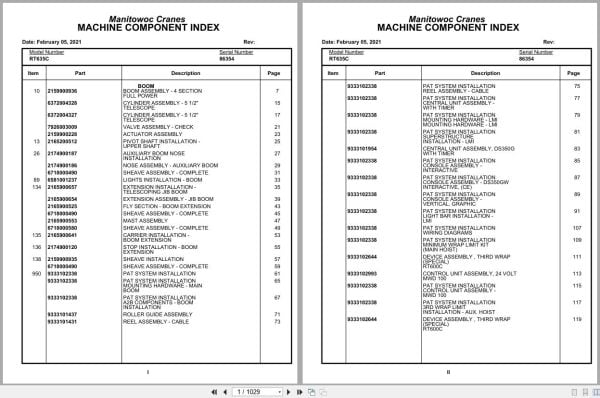 Grove Crane RT635C 86354 Parts Manual 2021 (1)