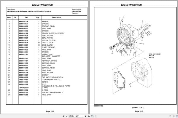 Grove Crane RT635C 87559 Parts Manual 2003 (2)