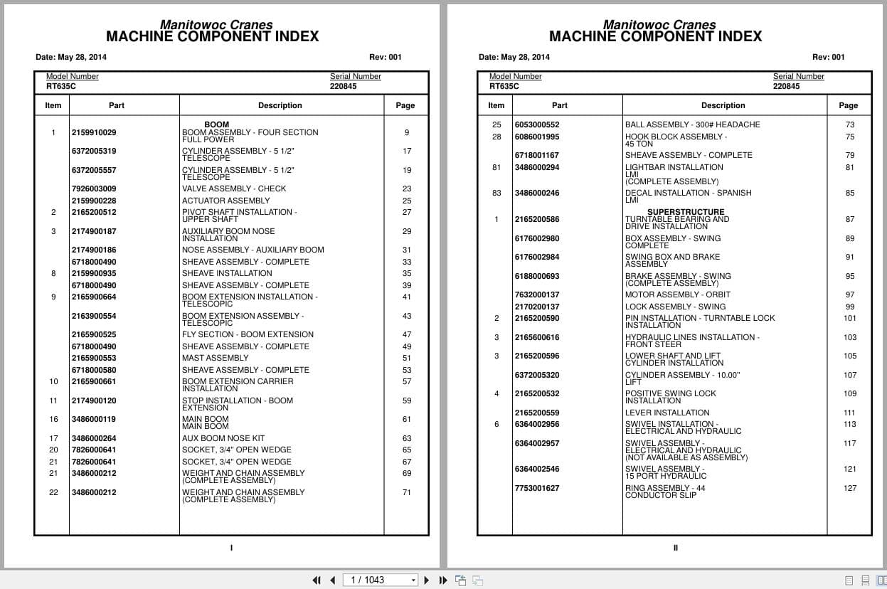Grove Crane RT640C 220845 Parts Manual 2014 (1)